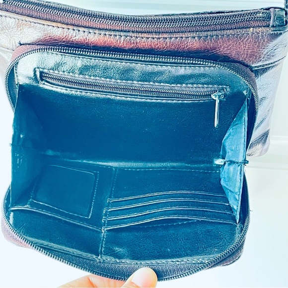 DOLCE VITA BROWN LEATHER CROSSBODY LEATHER WOMEN CARD HOLDER BAG - Picture 4 of 16